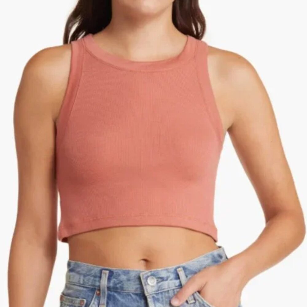 AllSaints Rina Stretch Crop Tank Top Size 8 | NWT Tencel Blend Top